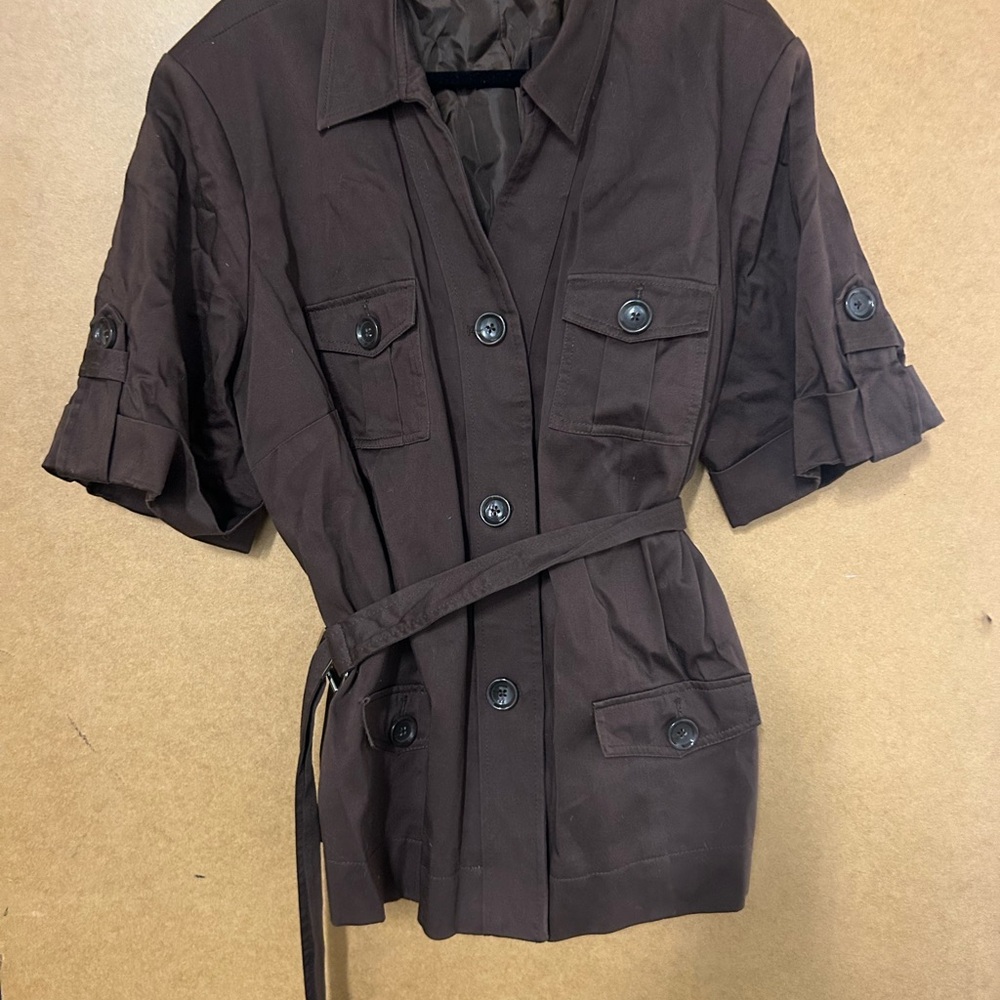 dressbarn Brown Satin-Lined Jacket